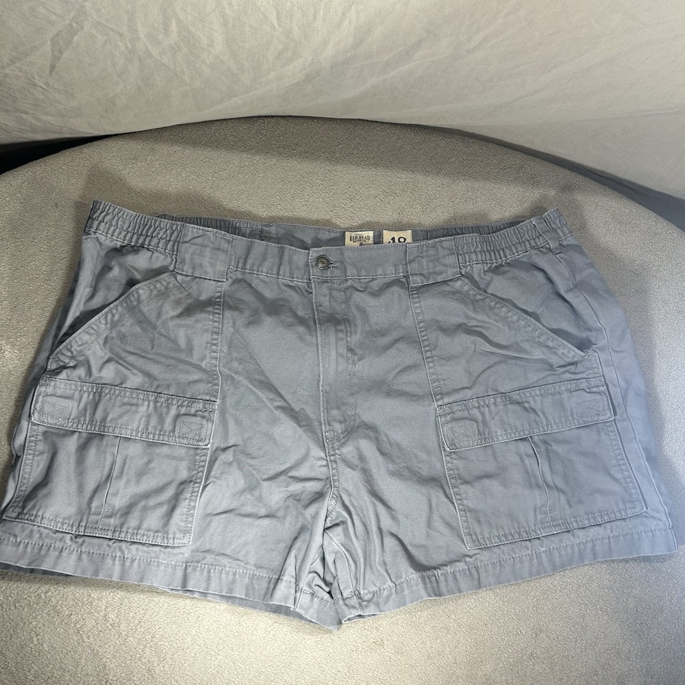 RedHead Brand Co. Men's Utility Cargo Shorts – Gray – Elastic Waist Size 48